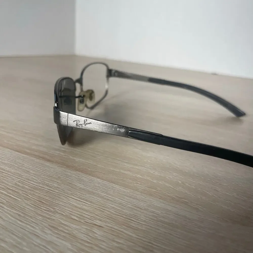 Ray-Ban RB3413 004 Sunglasses Silver Black FRAMES ONLY 59-18 3N Made in Italy - Picture 8 of 9